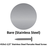 #10x1-1/2^ Stainless Steel Pancake Head Screw