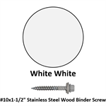 #10x1-1/2^ Stainless Steel Wood Binder Screw  White White