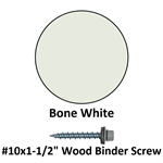 #10x1-1/2^ Wood Binder Screw  Bone White