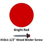 #10x1-1/2^ Wood Binder Screw  Bright Red