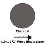 #10x1-1/2^ Wood Binder Screw  Charcoal