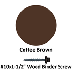 #10x1-1/2^ Wood Binder Screw  Coffee Brown