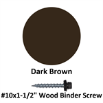 #10x1-1/2^ Wood Binder Screw  Dark Brown