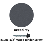 #10x1-1/2^ Wood Binder Screw  Deep Grey