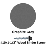 #10x1-1/2^ Wood Binder Screw  Graphite Grey