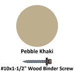 #10x1-1/2^ Wood Binder Screw  Pebble Khaki