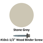 #10x1-1/2^ Wood Binder Screw  Stone Grey