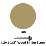 #10x1-1/2^ Wood Binder Screw  Tan