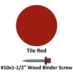 #10x1-1/2^ Wood Binder Screw  Tile Red