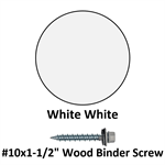 #10x1-1/2^ Wood Binder Screw  White White