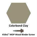 #10x1^ MDP Wood Binder Screw  Colorbond Clay