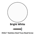 #10x1^ Stainless Steel Truss Head Screw  Bright White