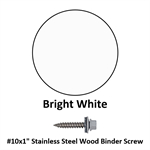 #10x1^ Stainless Steel Wood Binder Screw  Bright White