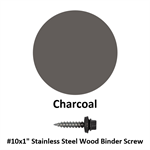 #10x1^ Stainless Steel Wood Binder Screw  Charcoal