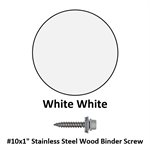 #10x1^ Stainless Steel Wood Binder Screw  White White