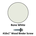 #10x1^ Wood Binder Screw  Bone White