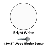 #10x1^ Wood Binder Screw  Bright White