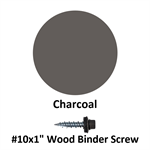 #10x1^ Wood Binder Screw  Charcoal