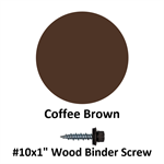 #10x1^ Wood Binder Screw  Coffee Brown