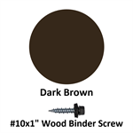 #10x1^ Wood Binder Screw  Dark Brown