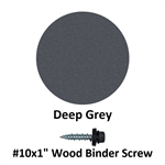 #10x1^ Wood Binder Screw  Deep Grey