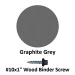 #10x1^ Wood Binder Screw  Graphite Grey