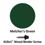 #10x1^ Wood Binder Screw  Melcher's Green