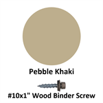 #10x1^ Wood Binder Screw  Pebble Khaki