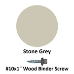 #10x1^ Wood Binder Screw  Stone Grey