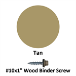 #10x1^ Wood Binder Screw  Tan