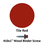 #10x1^ Wood Binder Screw  Tile Red