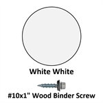 #10x1^ Wood Binder Screw  White White