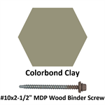 #10x2-1/2^ MDP Wood Binder Screw  Colorbond Clay