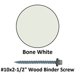 #10x2-1/2^ Wood Binder Screw  Bone White