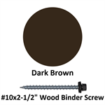 #10x2-1/2^ Wood Binder Screw  Dark Brown