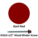 #10x2-1/2^ Wood Binder Screw  Dark Red