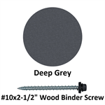 #10x2-1/2^ Wood Binder Screw  Deep Grey