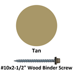 #10x2-1/2^ Wood Binder Screw  Tan