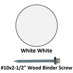 #10x2-1/2^ Wood Binder Screw  White White