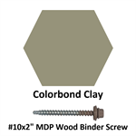 #10x2^ MDP Wood Binder Screw  Colorbond Clay