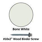 #10x2^ Wood Binder Screw  Bone White