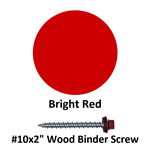 #10x2^ Wood Binder Screw  Bright Red