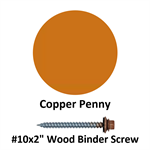 #10x2^ Wood Binder Screw  Copper Penny