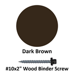 #10x2^ Wood Binder Screw  Dark Brown