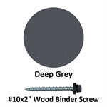 #10x2^ Wood Binder Screw  Deep Grey