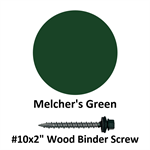 #10x2^ Wood Binder Screw  Melcher's Green