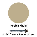 #10x2^ Wood Binder Screw  Pebble Khaki