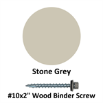 #10x2^ Wood Binder Screw  Stone Grey