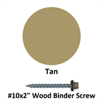 #10x2^ Wood Binder Screw  Tan