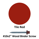 #10x2^ Wood Binder Screw  Tile Red